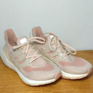 Adidas Women's Ultraboost 21 Running Shoes Blush Pink White Women's Size 8.5